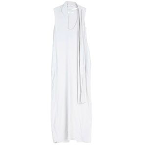 NWT Beautiful Grey Dress with lovely shape, scarf feature